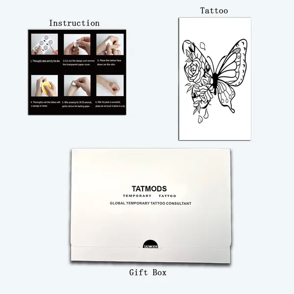 Rose_Butterfly_Design_Temporary_Tattoo_Pack_Of_2