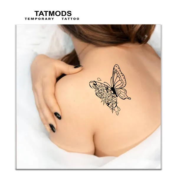 Rose_Butterfly_Design_Temporary_Tattoo_Pack_Of_2