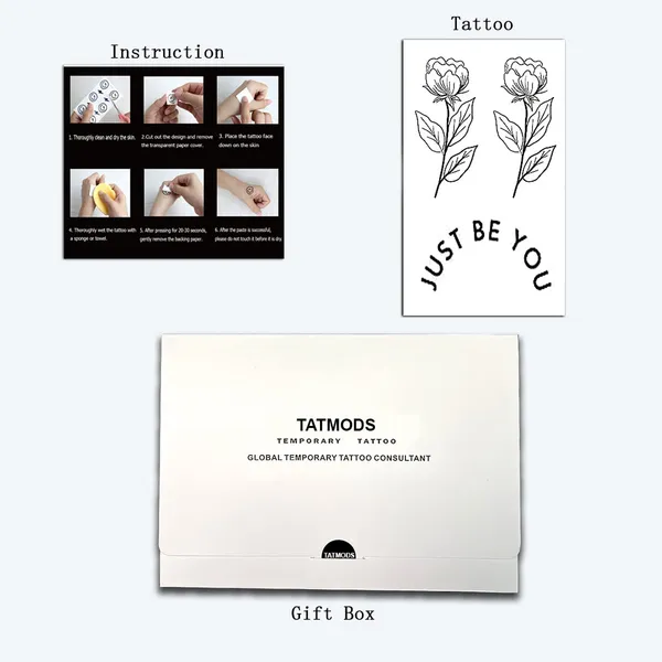 Rose_Just_Be_You_Design_Temporary_tattoo_pack_of_2