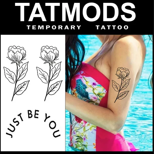 Rose_Just_Be_You_Design_Temporary_tattoo_pack_of_2