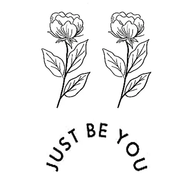 Rose_Just_Be_You_Design_Temporary_tattoo_pack_of_2