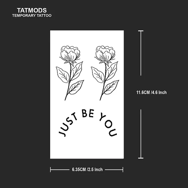 Rose_Just_Be_You_Design_Temporary_tattoo_pack_of_2