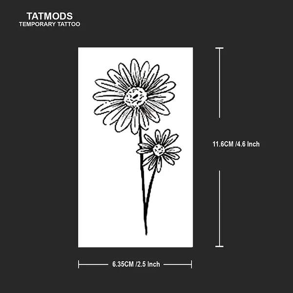Rose_Line_Design_Temporary_tattoo_Pack_of_2