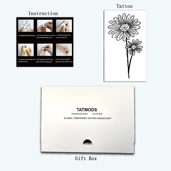 Rose_Line_Design_Temporary_tattoo_Pack_of_2