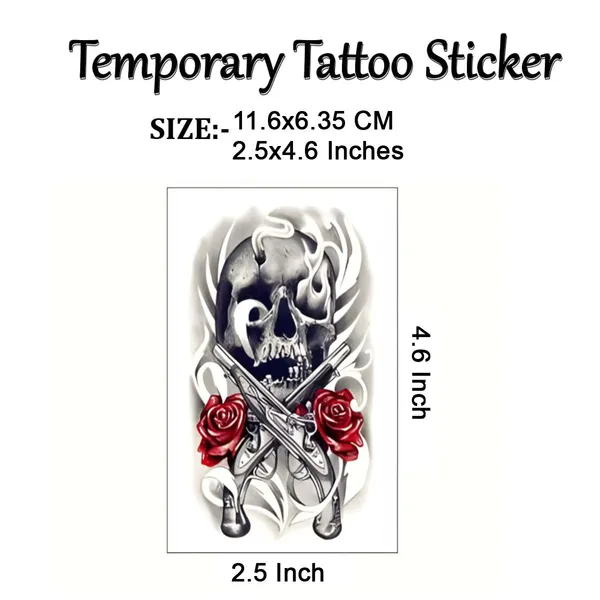 Rose_Skull_Cruss_Temporary_Tattoo_pack_of_2