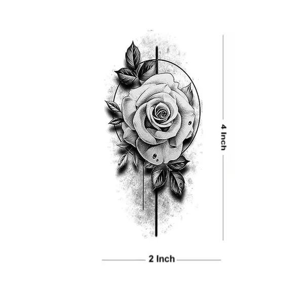 Rose_With_Leaf_Black_pack_of_2