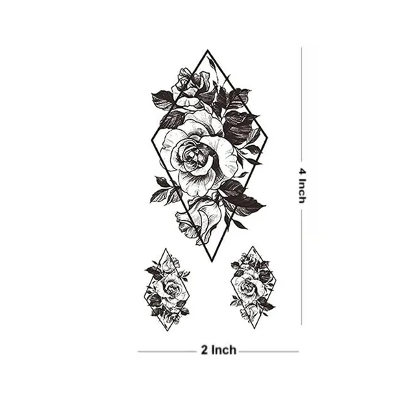 Rose_in_Shape_Leaf_Tattoo_pack_of_2