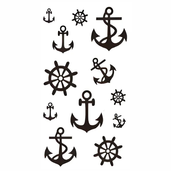 Ship_Handle_With_Anchor_Temporary_Tattoo_pack_of_2