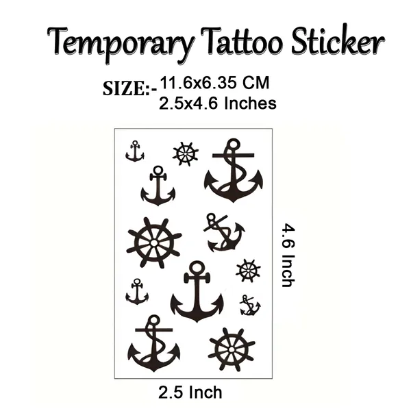 Ship_Handle_With_Anchor_Temporary_Tattoo_pack_of_2