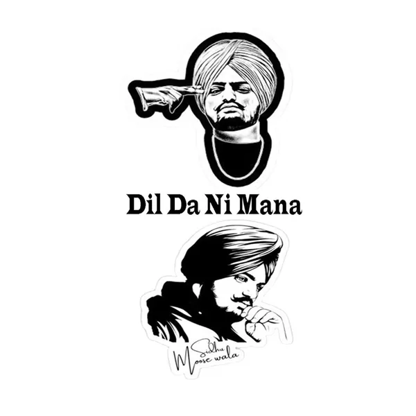 Sidhu_Moosewala_Black_Design_Temporary_Tattoo_pack_of_2