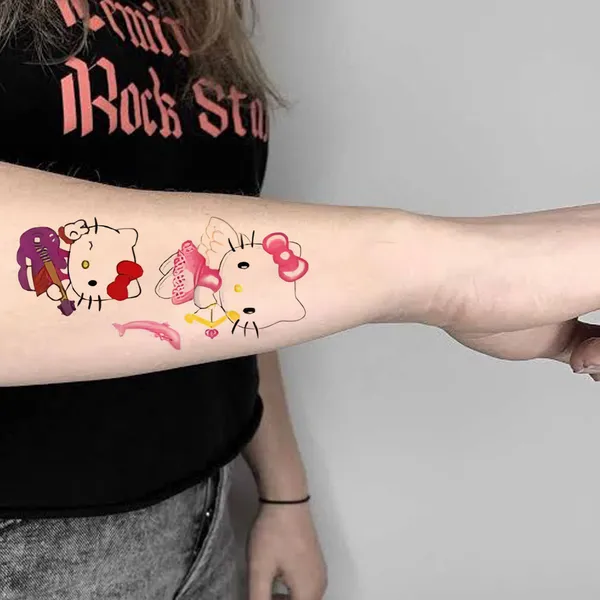 Six_Kawaii_kitty_Temporary_Tattoo_pack_of_2