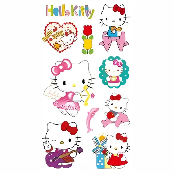 Six_Kawaii_kitty_Temporary_Tattoo_pack_of_2