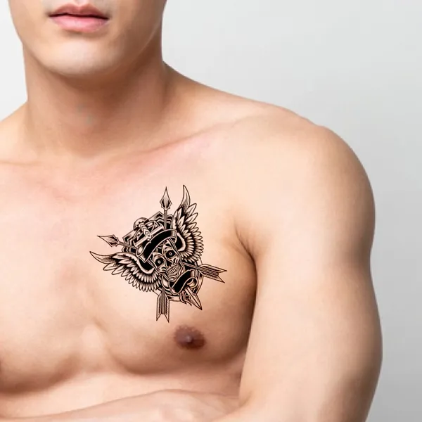 Skull_Arrow_Wing_Temporary_Tattoo_pack_of_2
