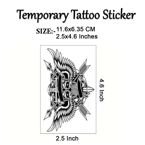 Skull_Arrow_Wing_Temporary_Tattoo_pack_of_2