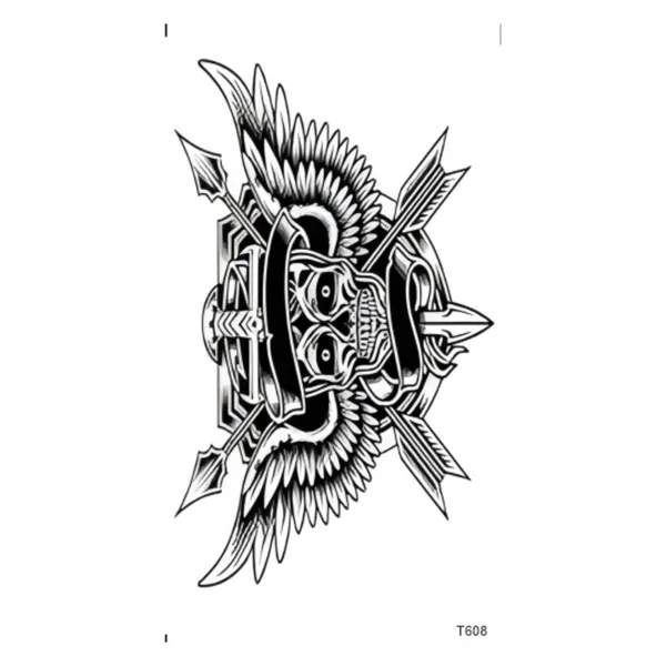 Skull_Arrow_Wing_Temporary_Tattoo_pack_of_2
