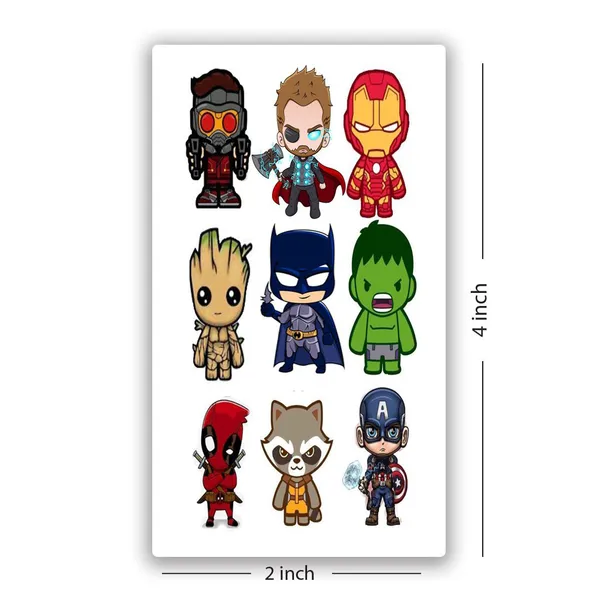 Small_Carton_Characters_Temporary_Tattoo_pack_of_2