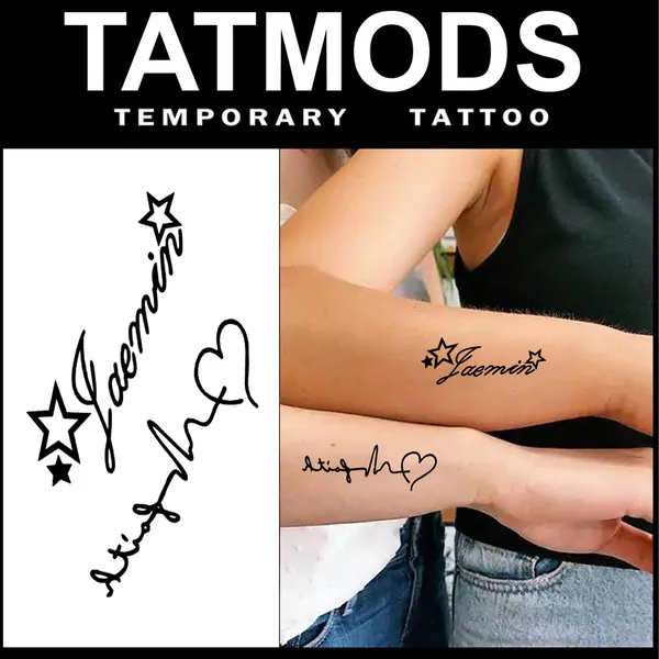 Star_Line_Quart_Design_Temporary_Tattoo_Pack_Of_2