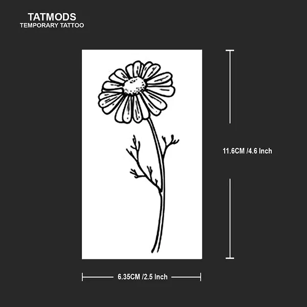 Sun_Flower_Design_Temporary_tattoo_Pack_Of_2