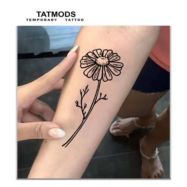 Sun_Flower_Design_Temporary_tattoo_Pack_Of_2