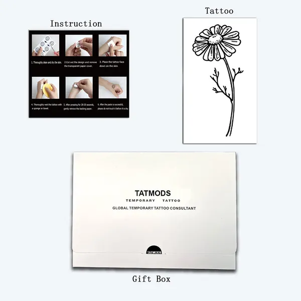 Sun_Flower_Design_Temporary_tattoo_Pack_Of_2