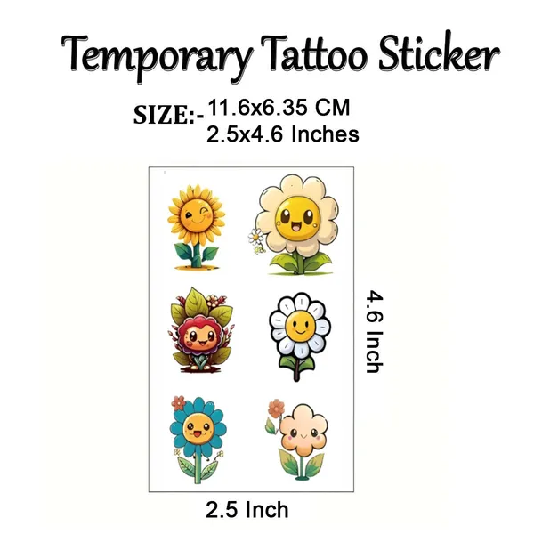 Sunflower_6_Set_Temporary_Tattoo_pack_of_2