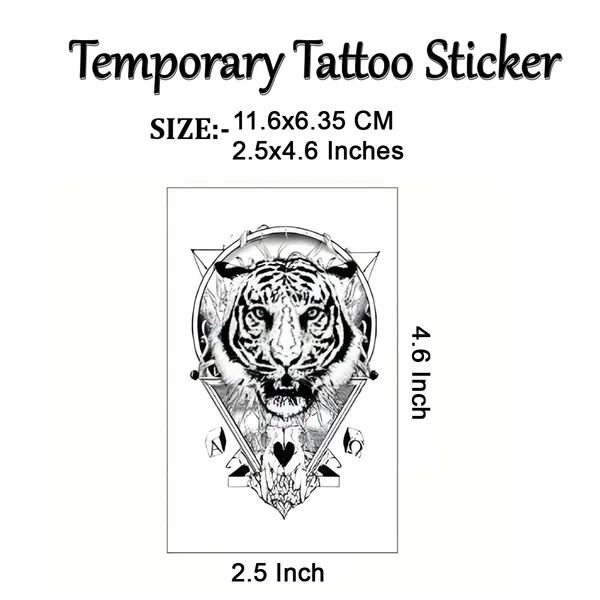 Tiger_in_Frame_Temporary_Tattoo_pack_of_2