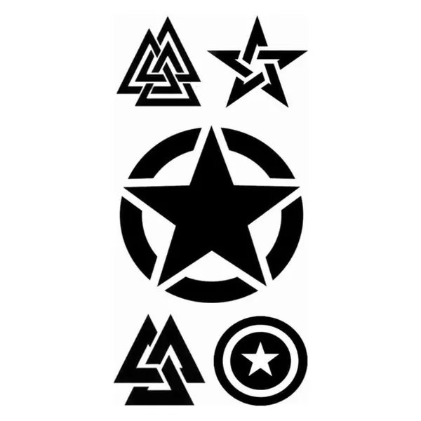 Triangle_With_Star_Temporary_Tattoo_