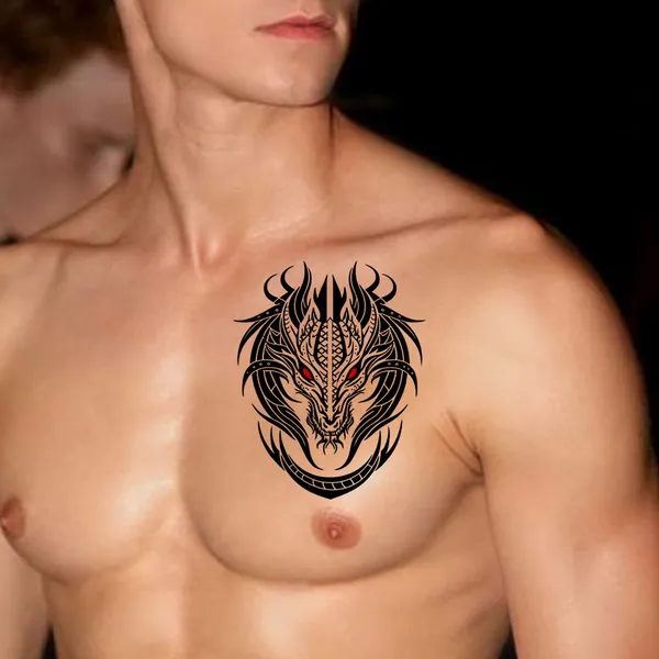 Trible_Dragon_Large_Temporary_Tattoo_pack_of_2
