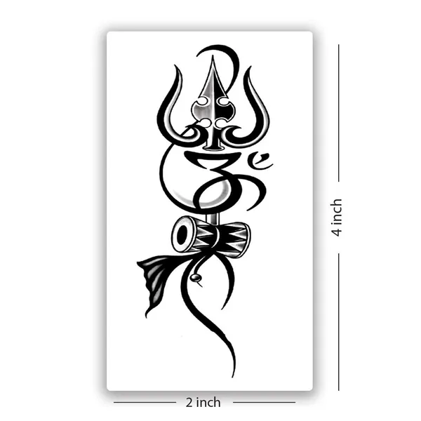 Trishul_With_Om_Temporary_Tattoo_pack_of_2