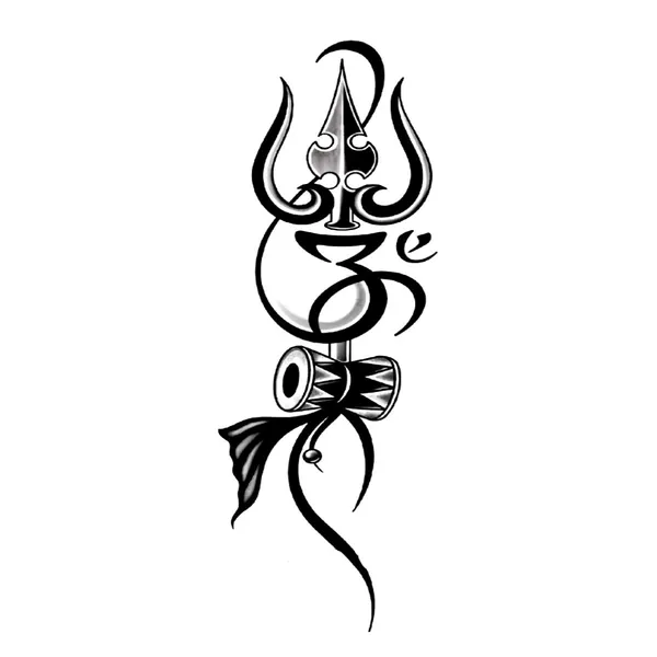 Trishul_With_Om_Temporary_Tattoo_pack_of_2