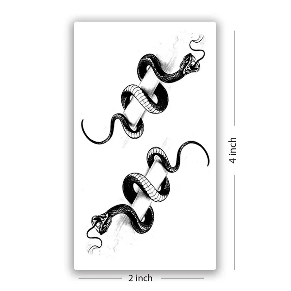 Two_Snakes_Black_Temporary_Tattoo_