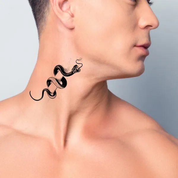 Two_Snakes_Black_Temporary_Tattoo_