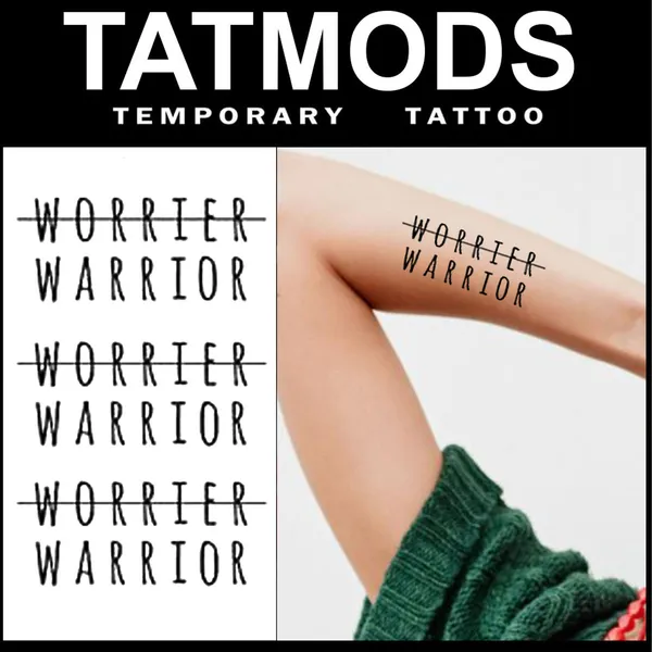 Warrior_Quarts_Design_Temporary_tattoo_Pack_Of_2