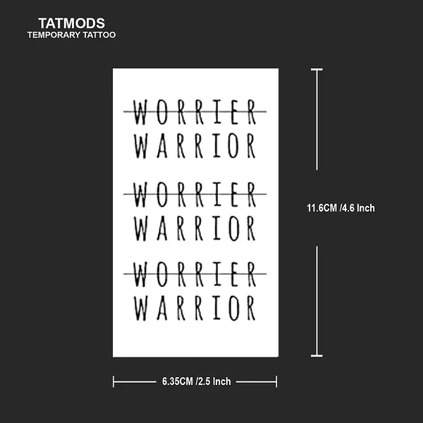 Warrior_Quarts_Design_Temporary_tattoo_Pack_Of_2