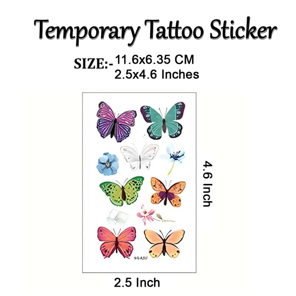 White_Butterfly_Temporary_Tattoo_pack_of_2