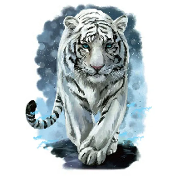 White_Tiger_In_Snow_in_Winter_Temporary_Tattoo_pack_of_2