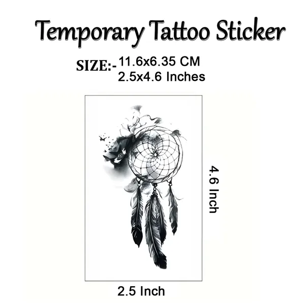 Wings_With_Smokey_Circle_Temporary_Tattoo_pack_of_2