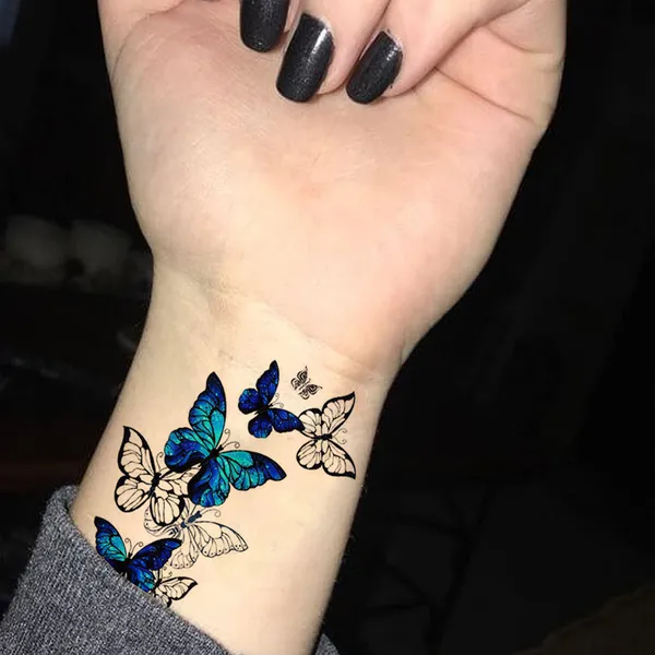 Wrist_Arm_Hand_Butterfly_Design_Temporary_Tattoo_pack_of_2