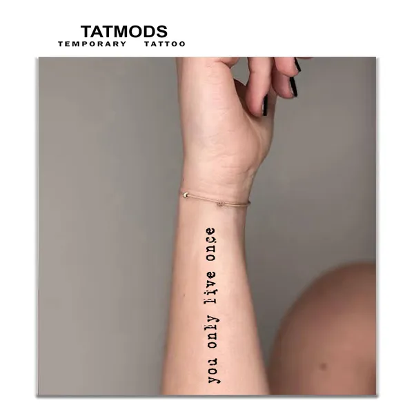 You_Only_Live_Once_Design_Temporary_Tattoos_pack_Of_2