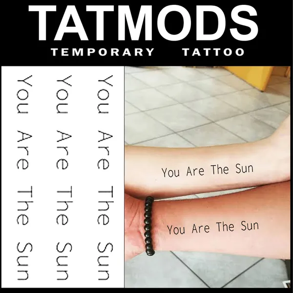 You_are_The_Sun_Design_Temporary_Tattoos_Pack_Of_2
