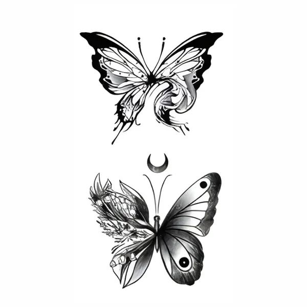 with_Two_Butterfly_Flower_Temporary_Tattoo__pack_of_2