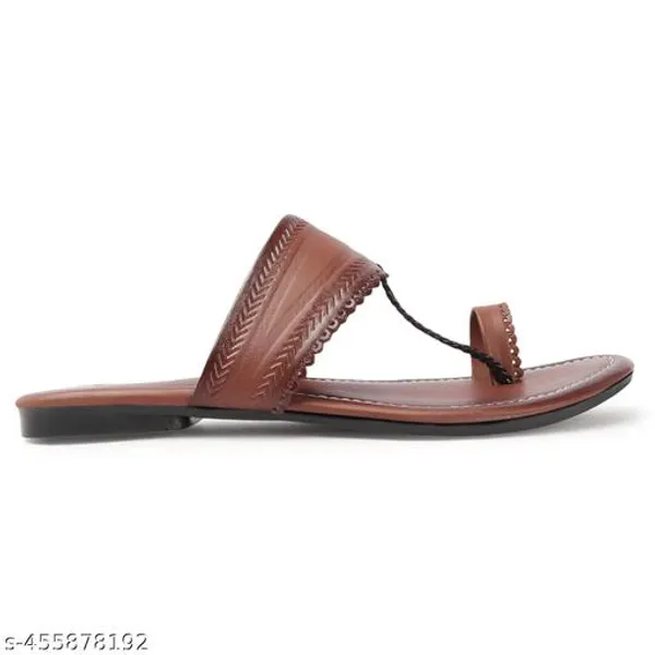 Brown_Kolhapuri_Pu_Leather_Flats_For_Women