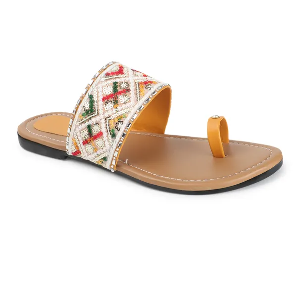 Multicolor_Kolhapuri_Pu_Leather_Flats_For_Women