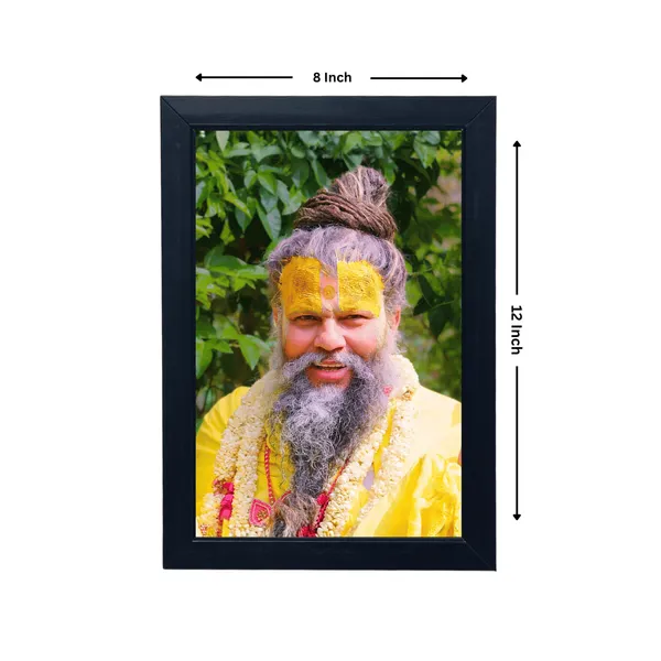 Black_Premium_Premanand_Ji_Maharaj's_Wall_Hanging_Photo_Frame_For_Home_Decor