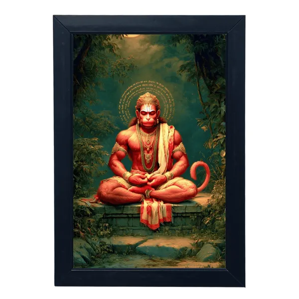 Black_Premium_Hanuman_Ji's_Wall_Hanging_Photo_Frame_For_Home_Decor