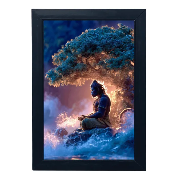 Black_Premium_Hanuman_Ji's_Wall_Hanging_Photo_Frame_For_Home_Decor