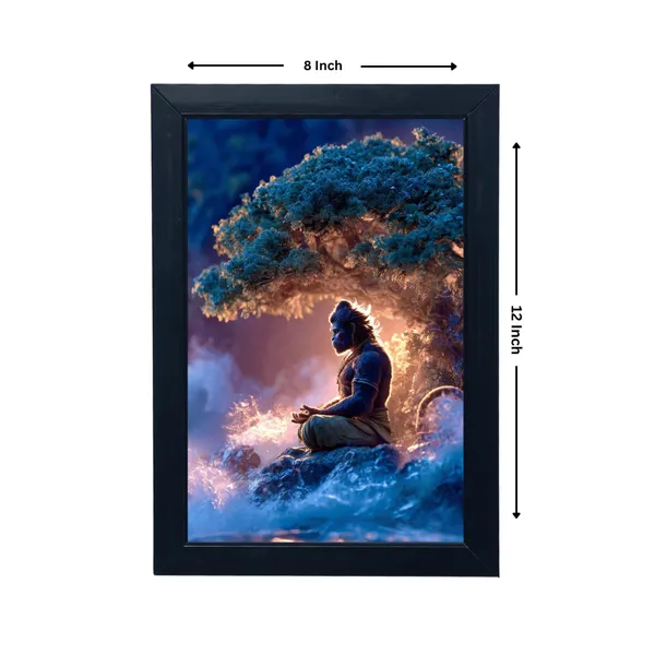 Black_Premium_Hanuman_Ji's_Wall_Hanging_Photo_Frame_For_Home_Decor