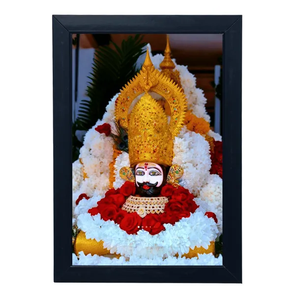 Black_Premium_Khatu_Shyam_Ji's_Wall_Hanging_Photo_Frame_For_Home_Decor