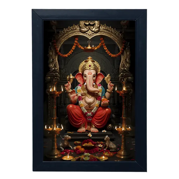 Black_Premium_Shree_Ganesh_Ji_Wall_Hanging_Photo_Frame_For_Home_Decor
