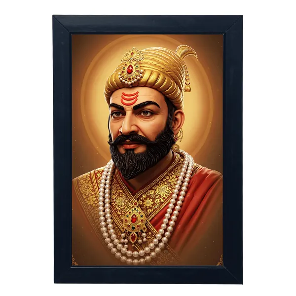Black_Premium_Chhatrapati_Shivaji_Maharaj_Wall_Hanging_Photo_Frame_For_Home_Decor